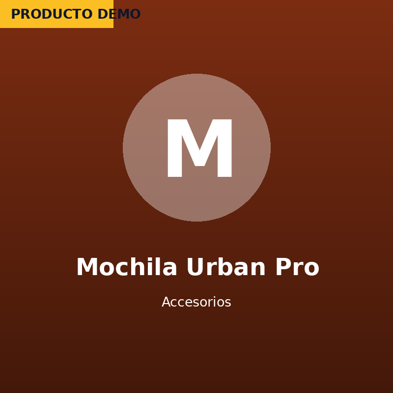 Mochila Urban Pro — imagen de producto demo