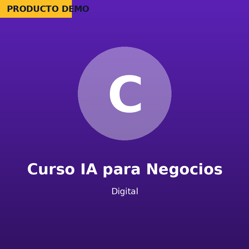 Curso IA para Negocios — imagen de producto demo