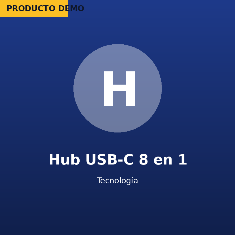 Hub USB-C 8 en 1 — imagen de producto demo